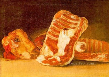 Naturaleza muerta clásica Painting - Bodegón con cabeza de oveja moderno Francisco Goya
